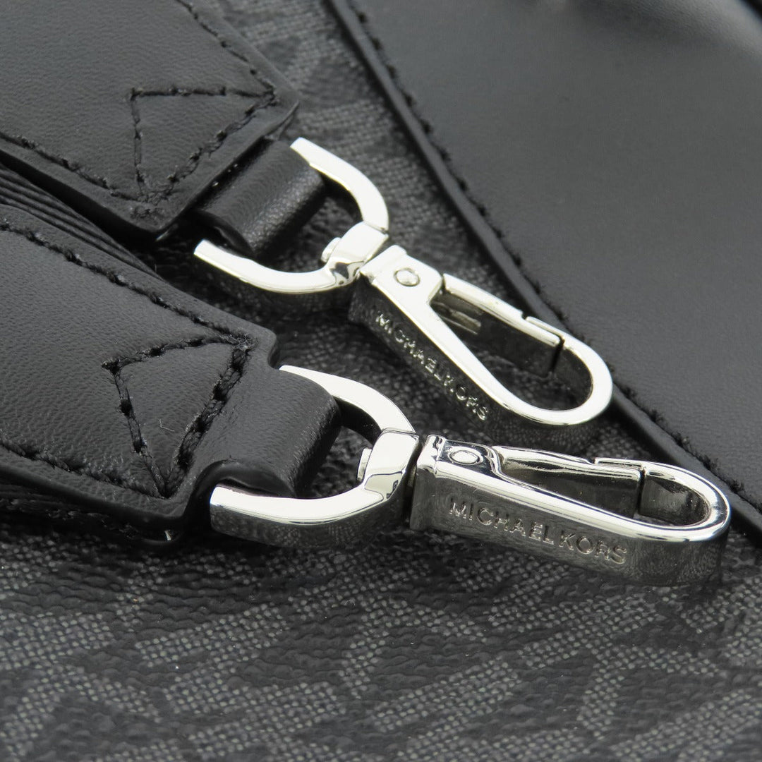 MICHAEL KORS Handbag PVC black MK Signature 2WAY Women Used Authentic