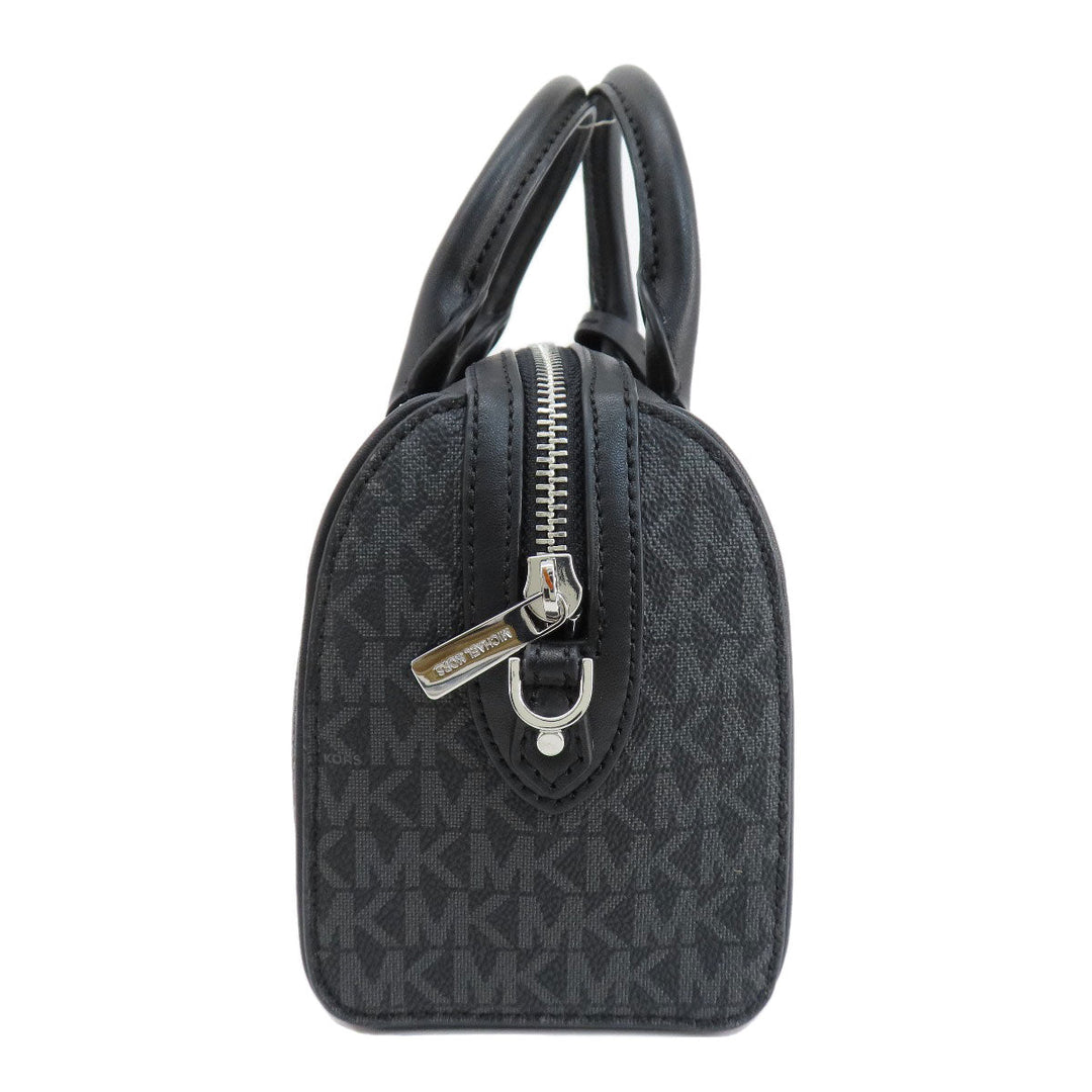 MICHAEL KORS Handbag PVC black MK Signature 2WAY Women Used Authentic