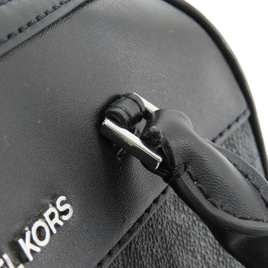 MICHAEL KORS Handbag PVC black MK Signature 2WAY Women Used Authentic