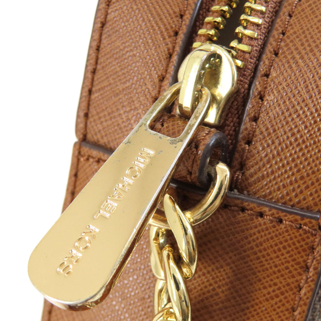 MICHAEL KORS Shoulder Bag PVC Brown MK signature