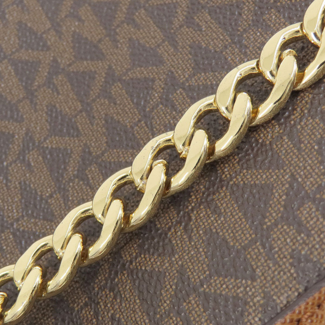 MICHAEL KORS Shoulder Bag PVC Brown MK signature