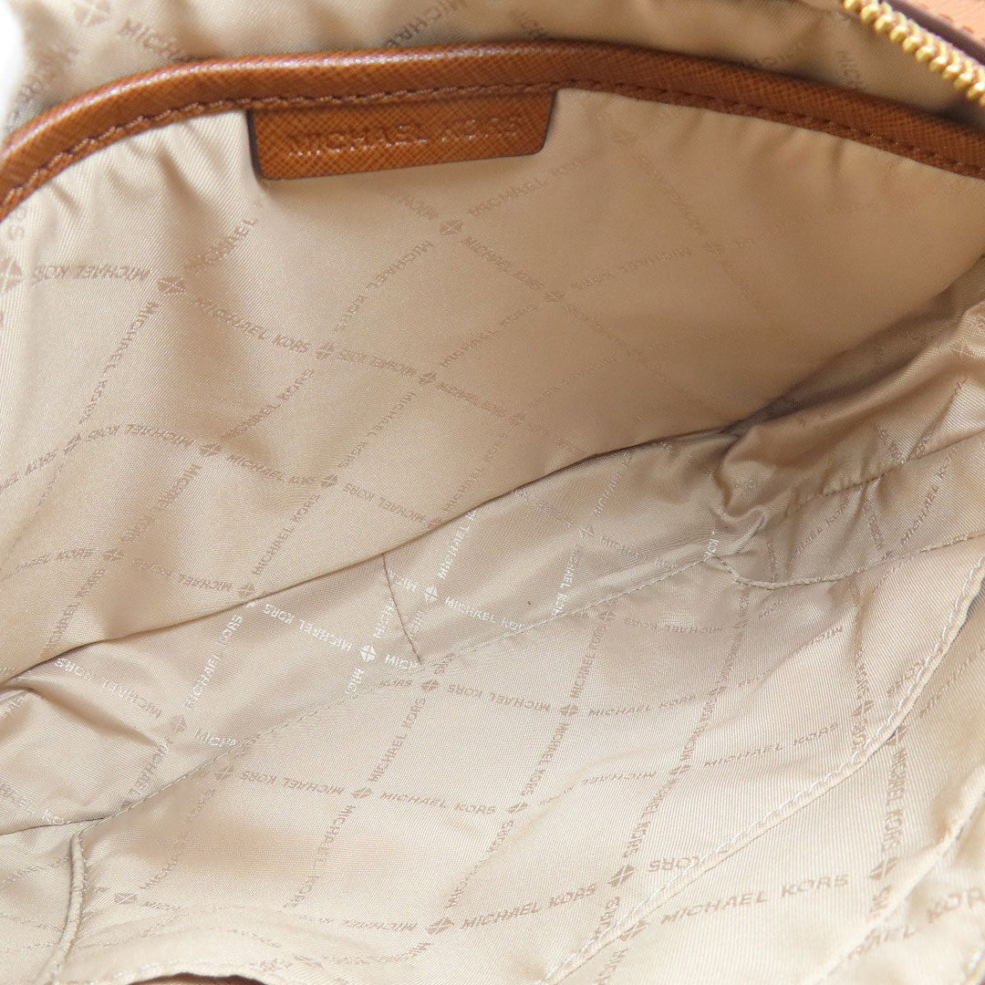 MICHAEL KORS Shoulder Bag PVC Brown MK signature