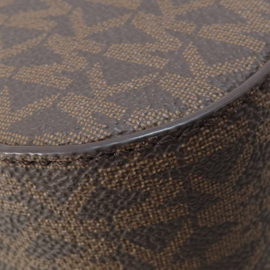 MICHAEL KORS Shoulder Bag PVC Brown MK signature Women Used Authentic