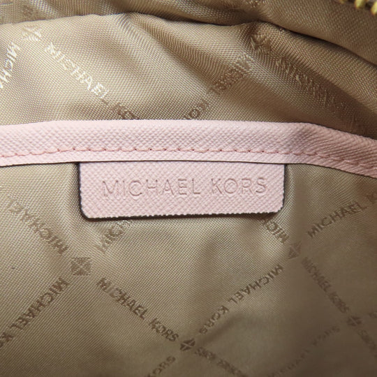 MICHAEL KORS Shoulder Bag PVC Brown MK signature Women Used Authentic