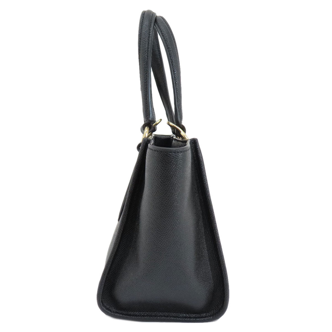 COACH Handbag F11925 PVC black 2WAY Women Used Authentic