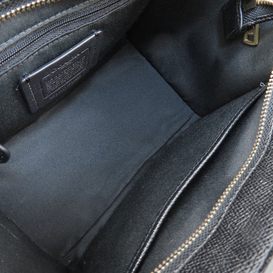 COACH Handbag F11925 PVC black 2WAY Women Used Authentic