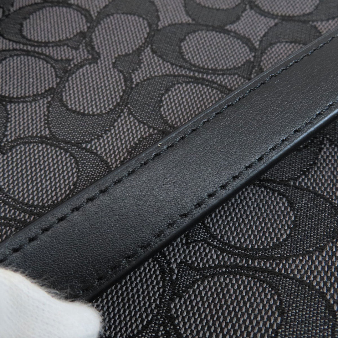 COACH Tote Bag F58327 canvas black Signature 2WAY Women Used Authentic