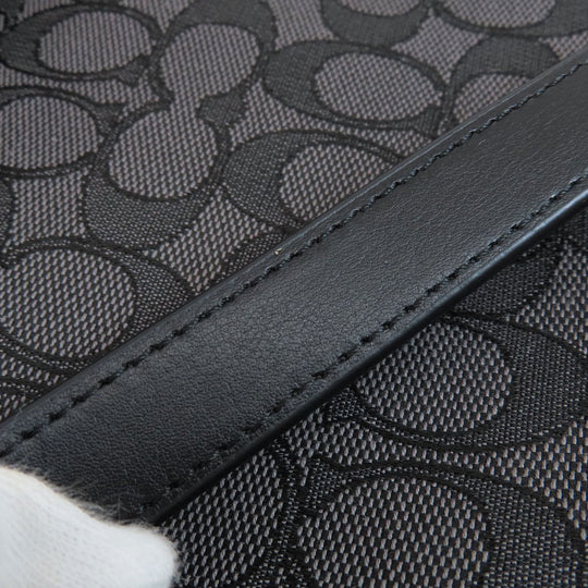 COACH Tote Bag F58327 canvas black Signature 2WAY Women Used Authentic