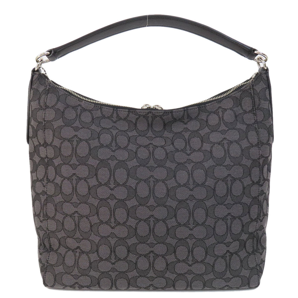 COACH Tote Bag F58327 canvas black Signature 2WAY Women Used Authentic