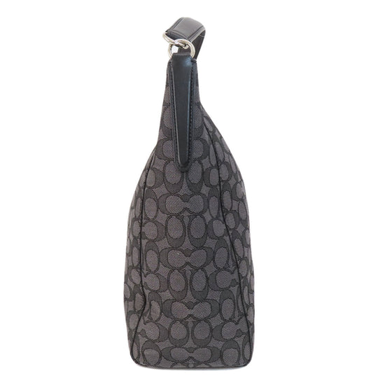 COACH Tote Bag F58327 canvas black Signature 2WAY Women Used Authentic