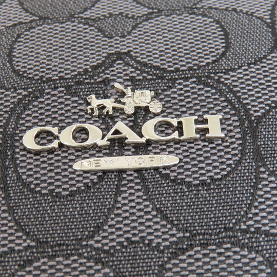 COACH Tote Bag F58327 canvas black Signature 2WAY Women Used Authentic