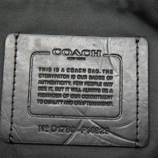 COACH Tote Bag F14929 PVC Brown Signature Women Used Authentic