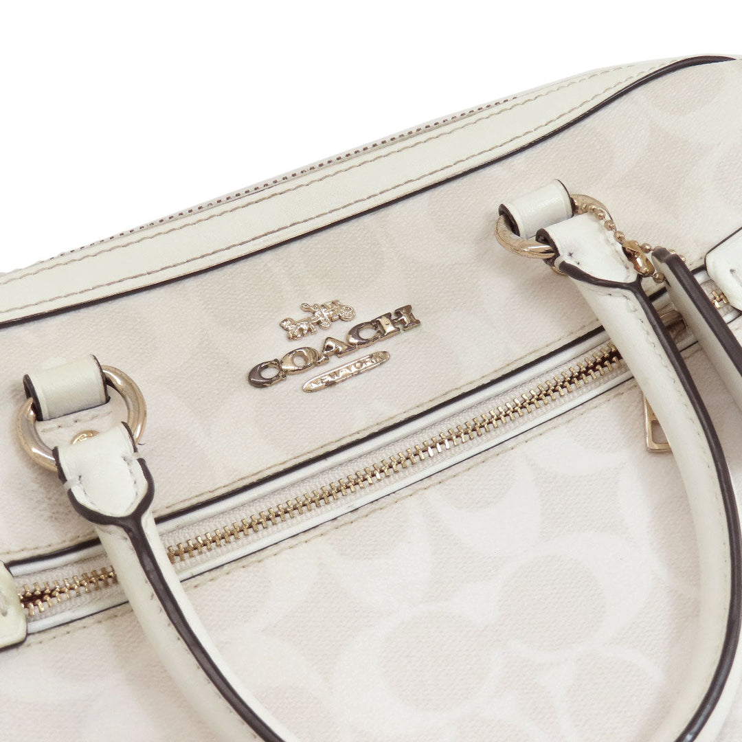 COACH Handbag 83607 PVC white Signature 2WAY