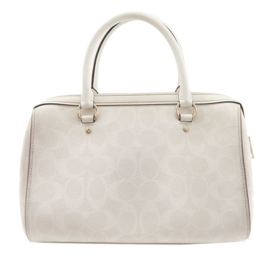 COACH Handbag 83607 PVC white Signature 2WAY