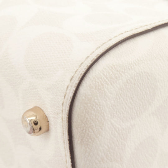 COACH Handbag 83607 PVC white Signature 2WAY