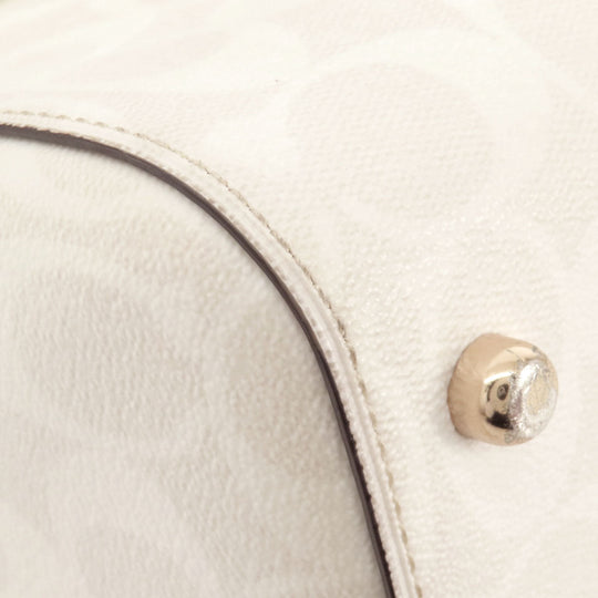 COACH Handbag 83607 PVC white Signature 2WAY