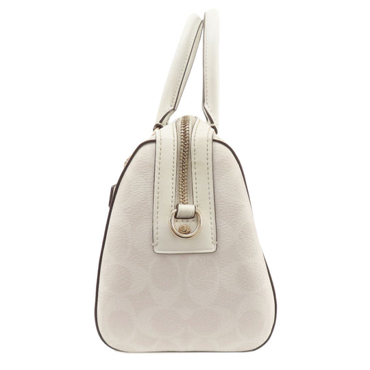 COACH Handbag 83607 PVC white Signature 2WAY