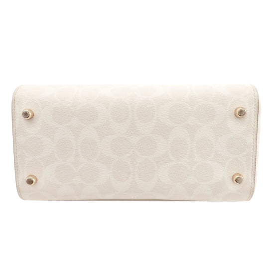 COACH Handbag 83607 PVC white Signature 2WAY
