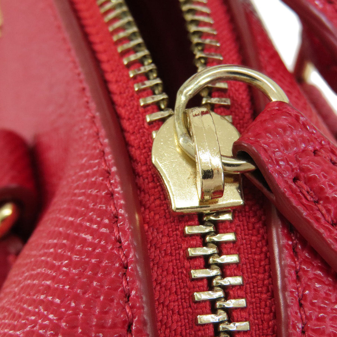 COACH Handbag F57521 leather Red logo 2WAY Women Used Authentic