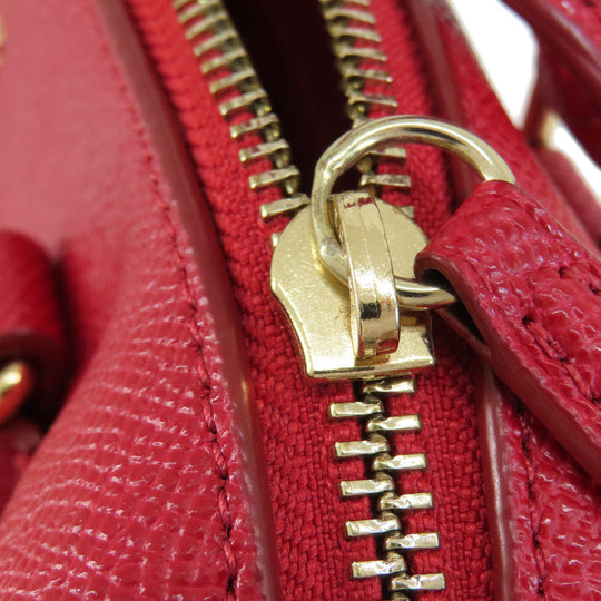 COACH Handbag F57521 leather Red logo 2WAY Women Used Authentic