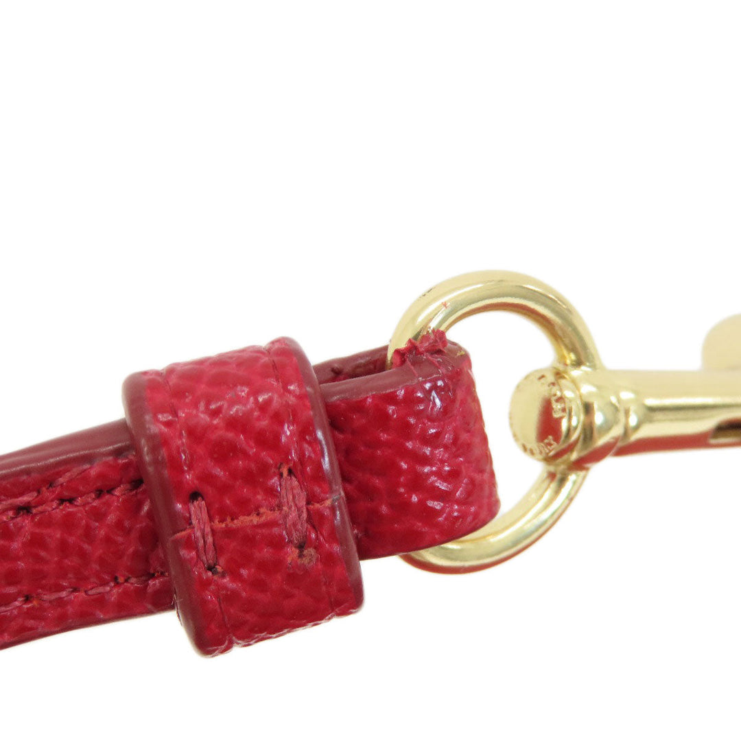 COACH Handbag F57521 leather Red logo 2WAY Women Used Authentic