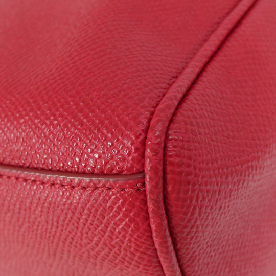 COACH Handbag F57521 leather Red logo 2WAY Women Used Authentic