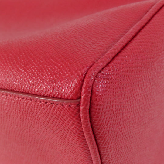 COACH Handbag F57521 leather Red logo 2WAY Women Used Authentic