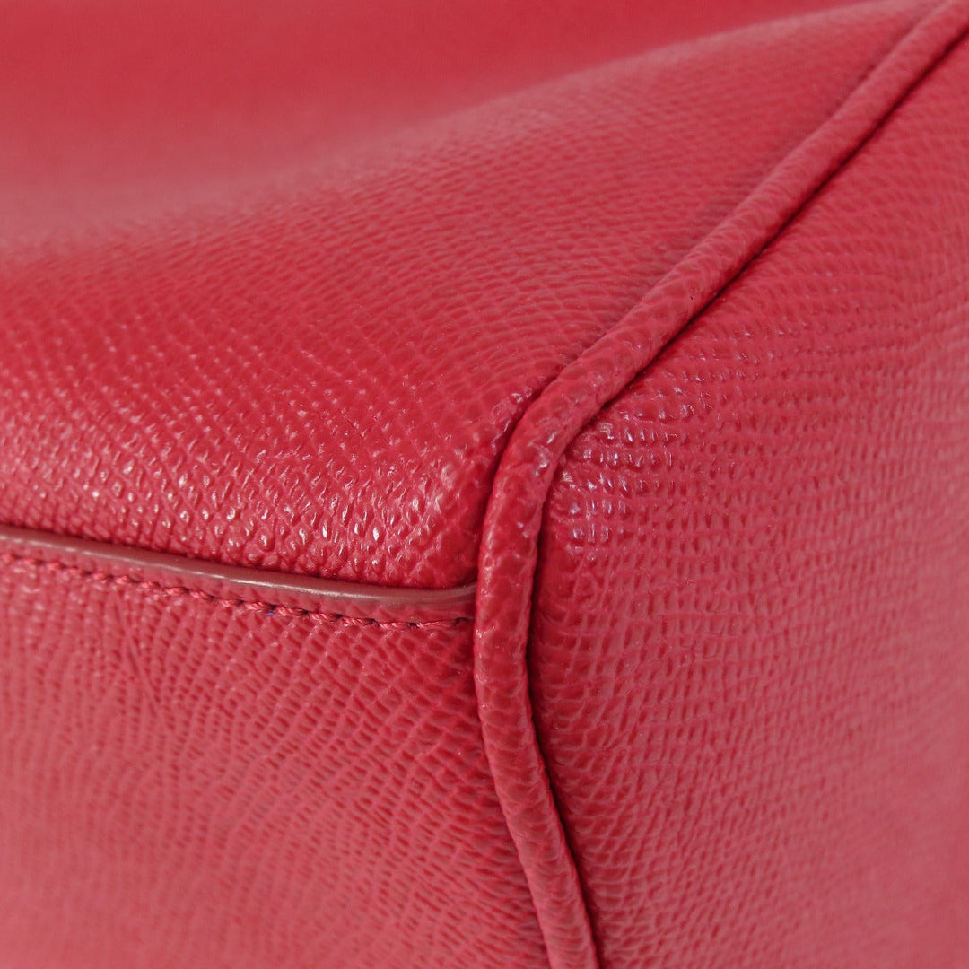 COACH Handbag F57521 leather Red logo 2WAY Women Used Authentic