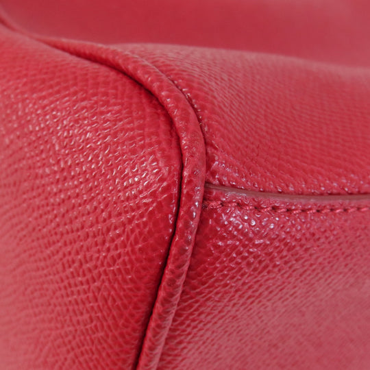 COACH Handbag F57521 leather Red logo 2WAY Women Used Authentic