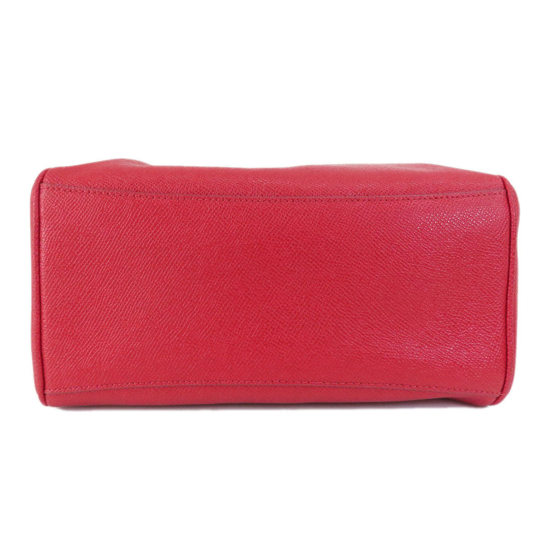 COACH Handbag F57521 leather Red logo 2WAY Women Used Authentic