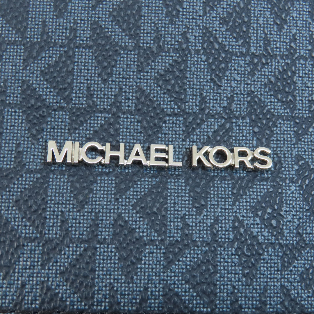 MICHAEL KORS Shoulder Bag PVC blue MK signature Women Used Authentic