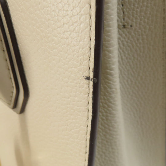 MICHAEL KORS Handbag PVC white logo 2WAY Women Used Authentic