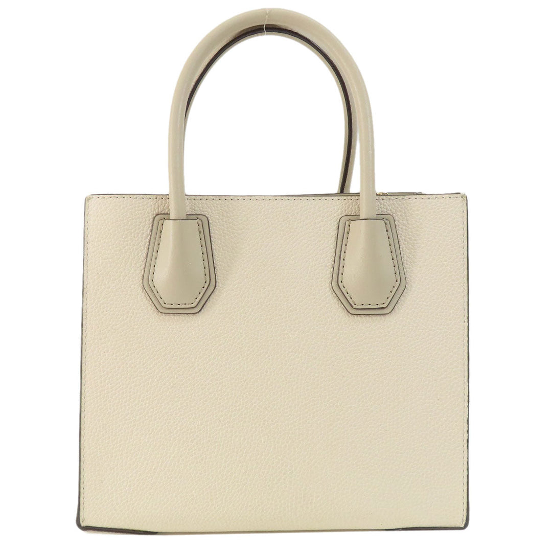 MICHAEL KORS Handbag PVC white logo 2WAY Women Used Authentic