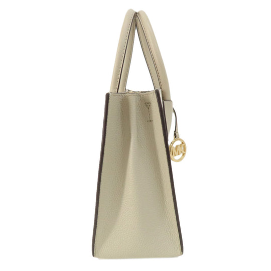 MICHAEL KORS Handbag PVC white logo 2WAY Women Used Authentic