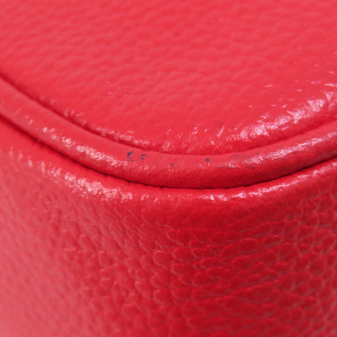 MICHAEL KORS Shoulder Bag leather Red ChainShoulder Women Used Authentic