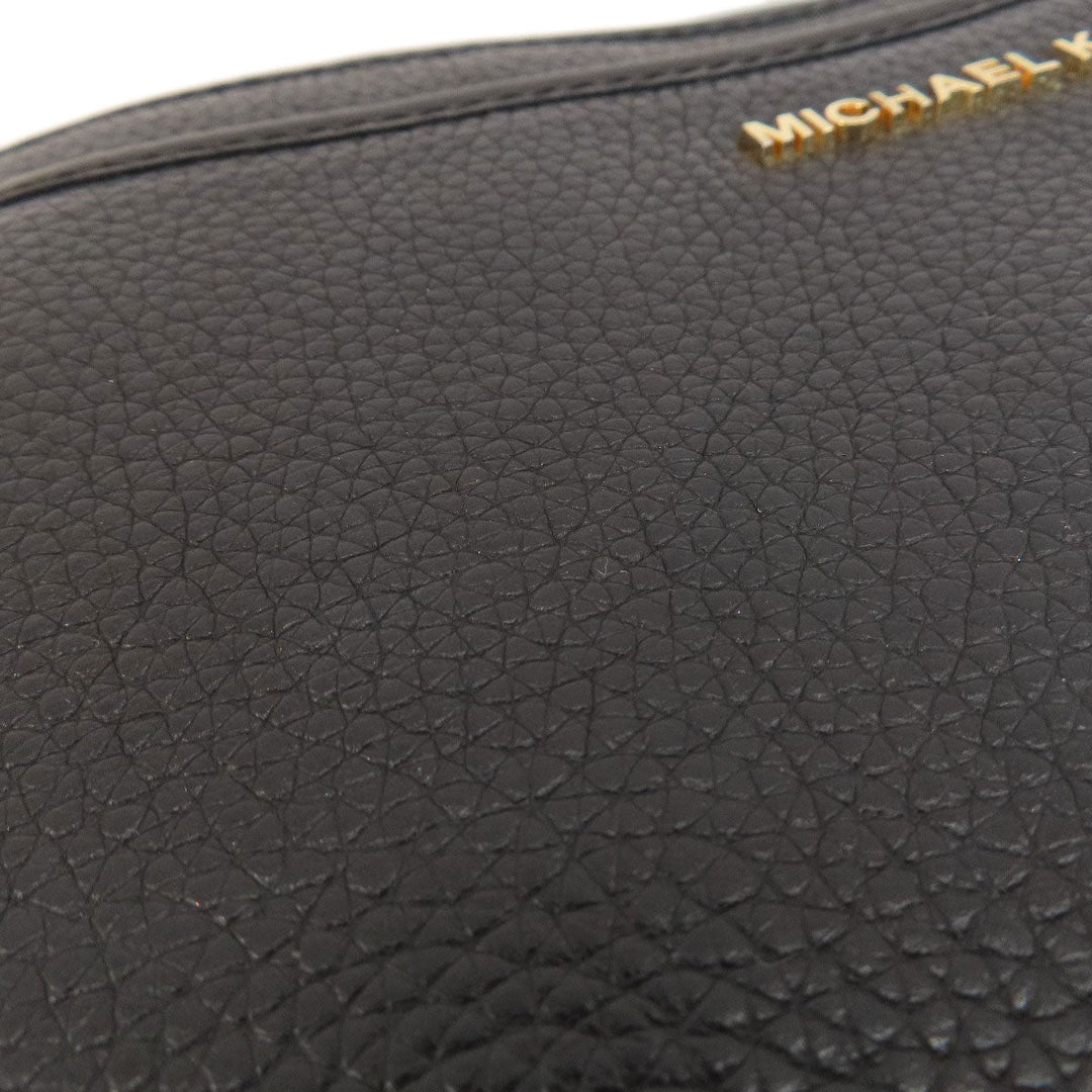 MICHAEL KORS Shoulder Bag leather black logo Women Used Authentic