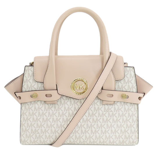 MICHAEL KORS Handbag PVC white Carmen 2WAY Women Used Authentic