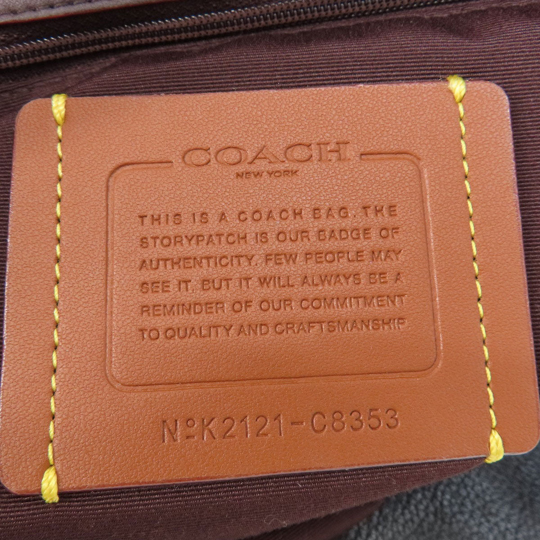 COACH Tote Bag C8353 leather black Alana Women Used Authentic