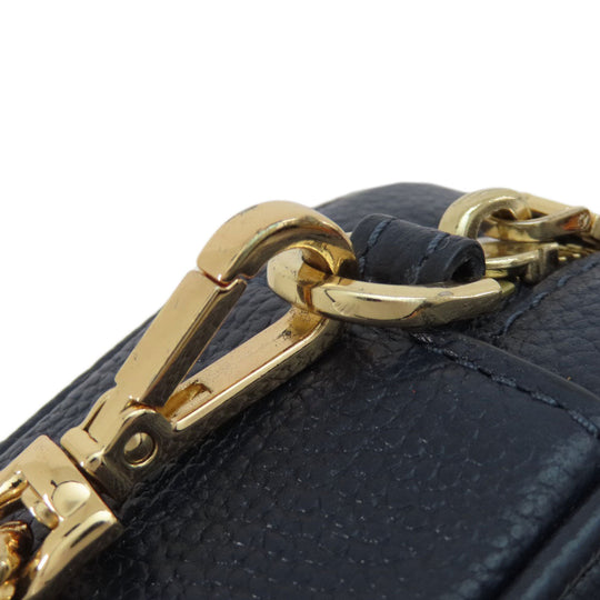 MICHAEL KORS Shoulder Bag leather Navy ChainShoulder Women Used Authentic