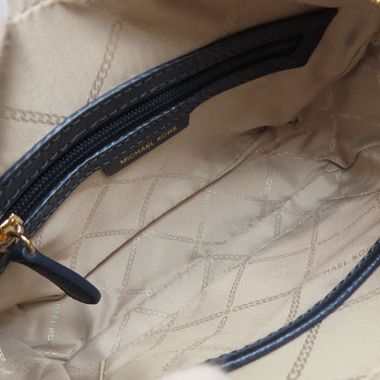 MICHAEL KORS Shoulder Bag leather Navy ChainShoulder Women Used Authentic