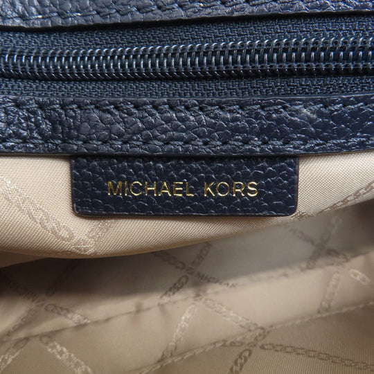 MICHAEL KORS Shoulder Bag leather Navy ChainShoulder Women Used Authentic