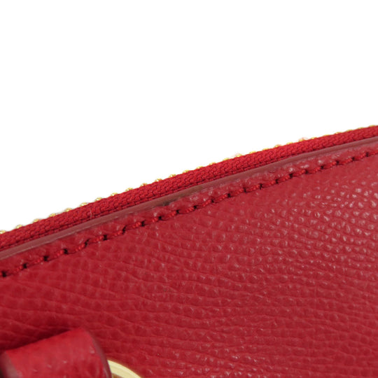 COACH Handbag F36637 leather Red logo 2WAY Women Used Authentic