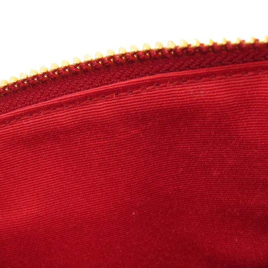 COACH Handbag F36637 leather Red logo 2WAY Women Used Authentic