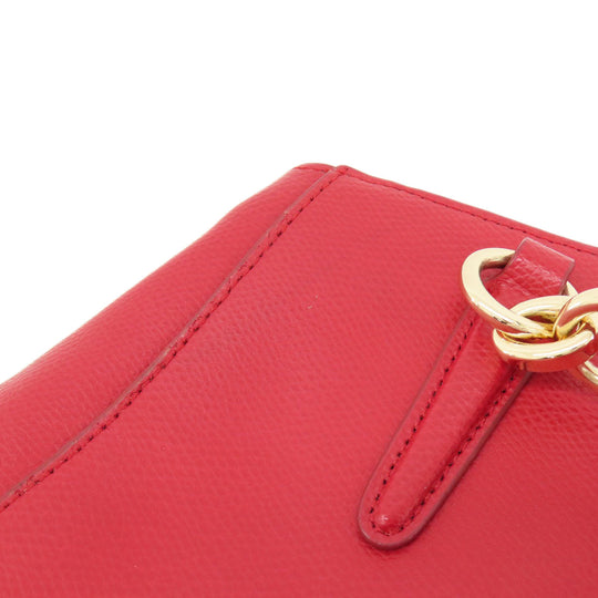 COACH Handbag F36637 leather Red logo 2WAY Women Used Authentic