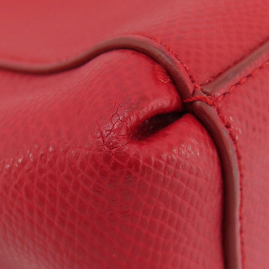 COACH Handbag F36637 leather Red logo 2WAY Women Used Authentic