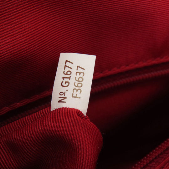 COACH Handbag F36637 leather Red logo 2WAY Women Used Authentic