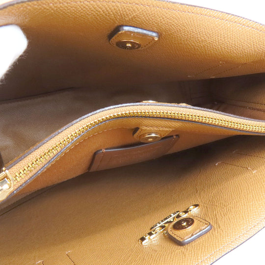 COACH Tote Bag F48735 PVC beige Signature Women Used Authentic