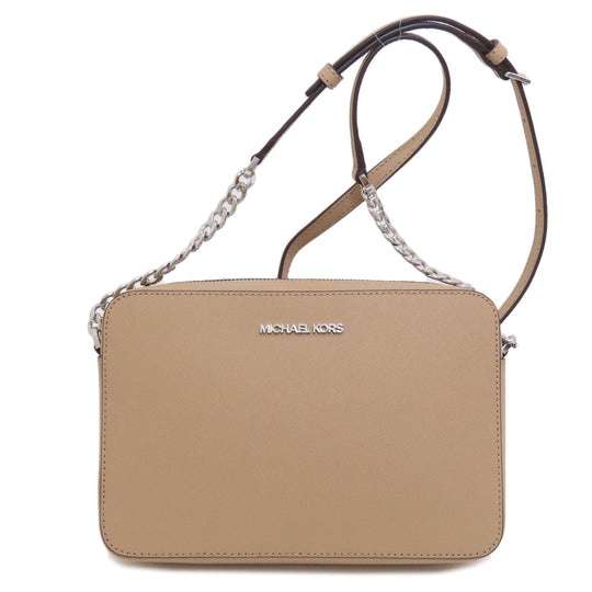 MICHAEL KORS Shoulder Bag PVC beige logo Women Used Authentic