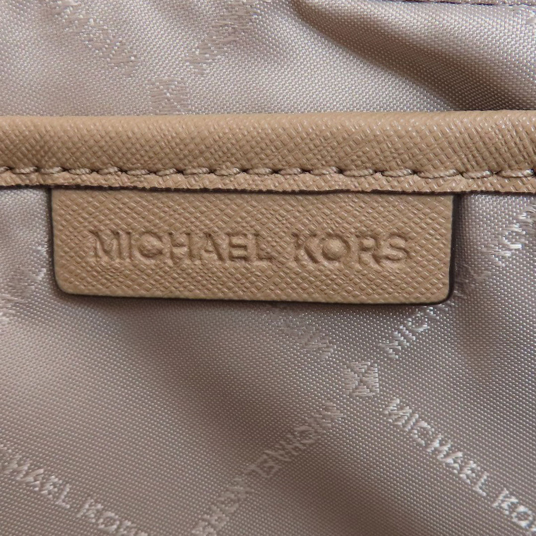 MICHAEL KORS Shoulder Bag PVC beige logo Women Used Authentic