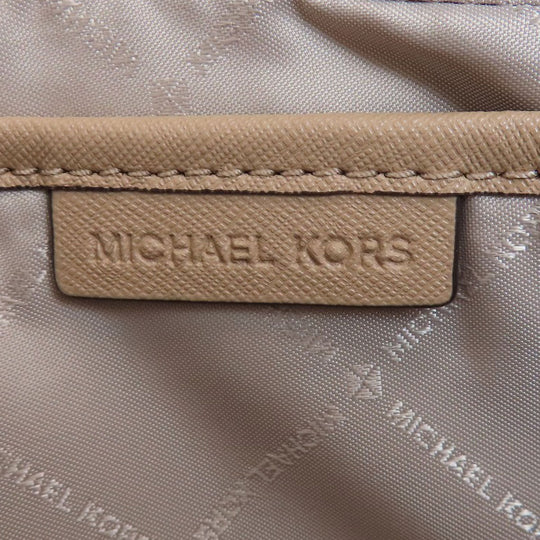 MICHAEL KORS Shoulder Bag PVC beige logo Women Used Authentic